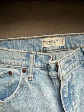 Abercrombie & Fitch Pale Blue Straight-Leg Jeans